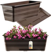 Kadax Doniczka Skrzynka Balkonowa z Podstawką 40cm