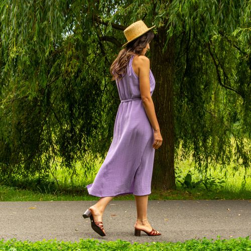 100% bawełna LAVENDER muślinowa sukienka, Boho na Arena.pl