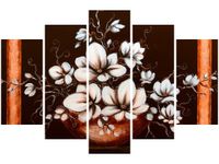 100CM 150CM OBRAZ 5 ELEM MAGNOLIA III WAZA ŚCIENNY