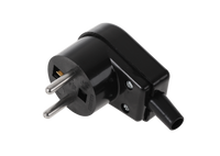 URZ3001 Wtyczka katowa z uziemieniem czarna WT-20