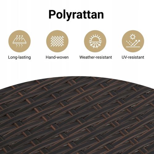 Szafka ogrodowa, brązowa, 83x45x76 cm, polirattan na Arena.pl