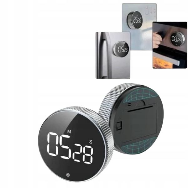 Minutnik Elektroniczny Kuchenny Stoper Timer H217 Cyfrowy Led Magnes Alarm zdjęcie 1
