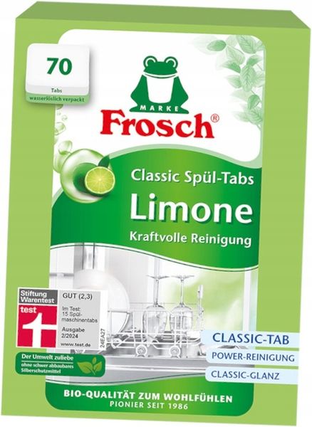 FROSCH Classic Lemon Tabletki do Zmywarki Skuteczne i Biodegradowalne x70 zdjęcie 12