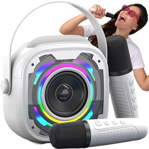 Zestaw do Karaoke Bluetooth Bezprzewodowy Głośnik + 2 Mikrofony Dla Dzieci na Arena.pl
