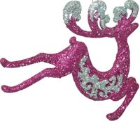 Zawieszka renifer różowo/seledynowy