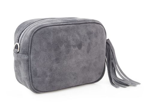 VERA PELLE torebka damska zamszowa listonoszka z paskiem V310 c.zielona na Arena.pl