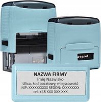 PIECZĄTKA FIRMOWA WAGRAF B3s - do 6 wersów - 47x18mm - 12 kolorów do wyboru