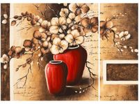 70CM 55CM OBRAZ KWIATY WAZONIE STORCZYKI