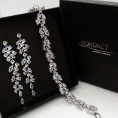 Komplet ślubny CHLOE silver + FLORAL silver