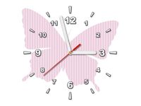 30X30CM ZEGAR MOTYLEK PASKI OBRAZ DREWNO