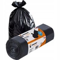 Worki na śmieci 120L 15 szt. VERGIONIC LDPE czarne mocne