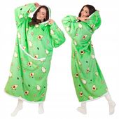 KOCOBLUZA KOC BLUZA CIEPŁA 2w1 GRUBA XXL FUTRZAK POLAR z kapturem