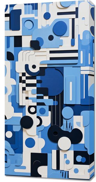 Obraz 50x100cm Niebieski Labirynt zdjęcie 1