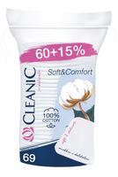 Cleanic Soft & Comfort Kwadratowe Płatki kosmetyczne 1op.-69szt (60+15%)