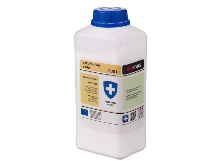ASKORBINIAN SODU E301 Gat czysty 1kg biomus 1000g zdjęcie 1