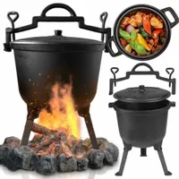 KOCIOŁEK ŻELIWNY GARNEK myśliwski węgierski na OGNISKO GRILL 8L