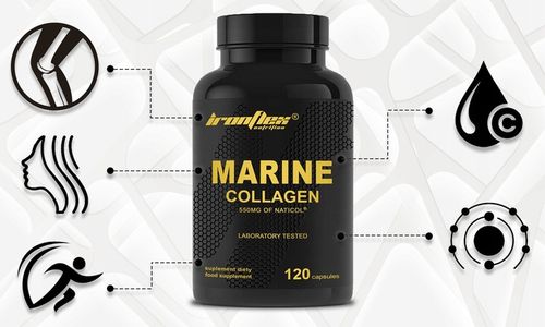 IRONFLEX KOLAGEN MORSKI RYBI 120kaps COLLAGEN MARINE KWAS HIALURONOWY WIT C na Arena.pl