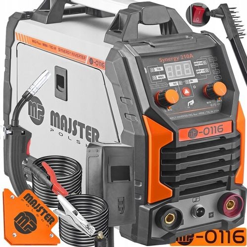 Spawarka INWERTEROWA INWERTOROWA MIG FLUX MMA TIG migomat 210A SYNERGIA 210 na Arena.pl