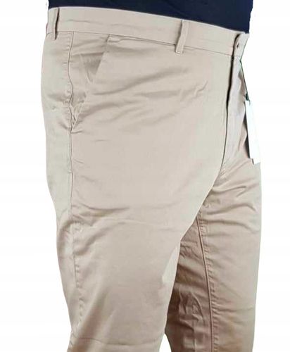 Spodnie Calvin Klein K10K109914-PF2 Sateen Chino oddychające beżowe W40/L32 na Arena.pl