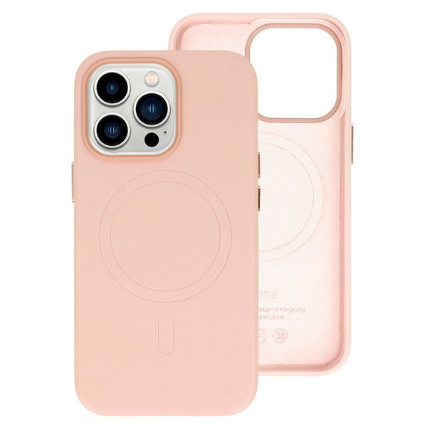MagSafe Leather Case Iphone 14 Pro Jasnoróżowy zdjęcie 1