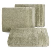 Ręcznik frotte z welurową bordiurą DAMLA 70X140 jasnobrązowy