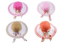 kapelusz damski z wstążką w kwiatki