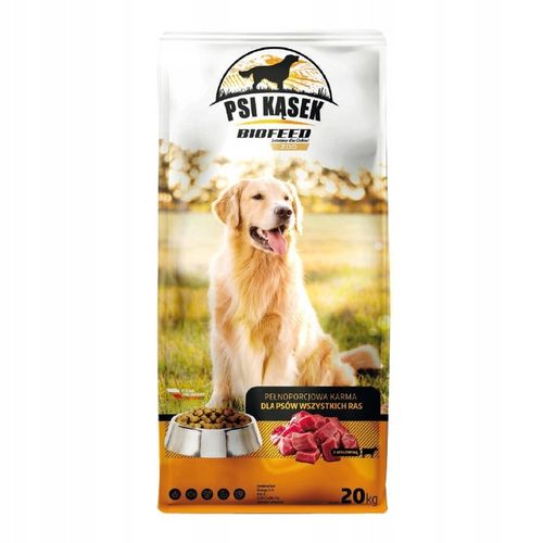 PSI KĄSEK BioFEED Karma dla psa z wołowiną 20kg na Arena.pl