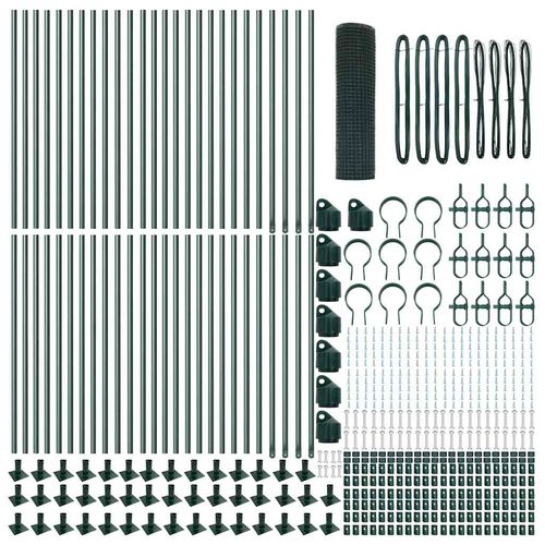 Ogrodzenie z słupkami Zielony 1 x 100 m Stal na Arena.pl