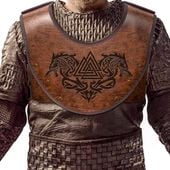 Zbroja Wikinga pancerz skórzany Fenrir Vegvisir Cosplay LARP regulowany