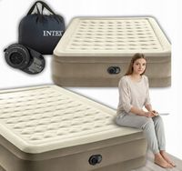 Materac dmuchany dwuosobowy łóżko INTEX z pompka elektryczna 203x152cm