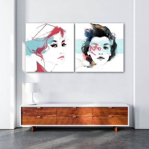 Deco Panel, Kobiece spojrzenie abstrakcja 60x60 na Arena.pl