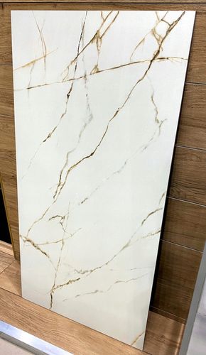 BIAŁY GRES ze złotą żyłą 120X60 BIAŁY Marmur PÓŁMATOWY - SUPER CENA na Arena.pl