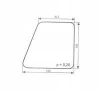 szyba drzwi lewe otwierane ciągnika C-360 kabina Kunów blaszanka
