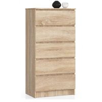 Komoda do sypialni, 5 szuflad, STILO, 60x40x121 cm | TYLETEGOTU