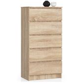 Komoda do sypialni, 5 szuflad, STILO, 60x40x121 cm | TYLETEGOTU
