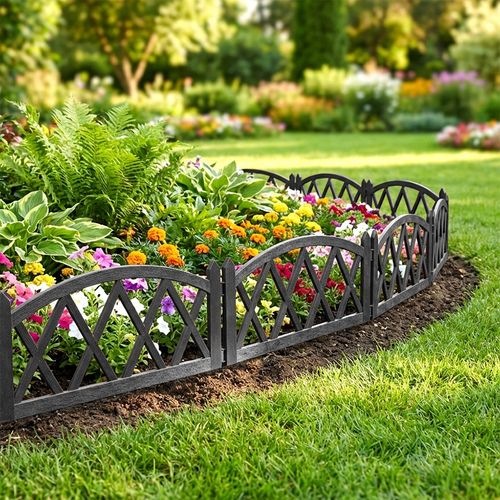 Płotek ogrodowy szary 57x25 cm 12 szt. na Arena.pl