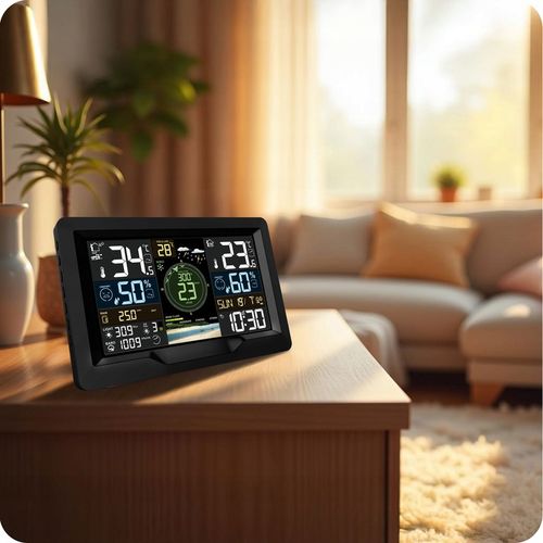 Bezprzewodowa stacja pogodowa pogody higrometr termometr budzik na Arena.pl