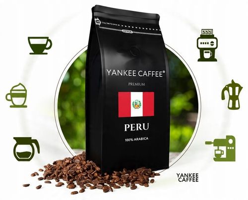 Kawa ziarnista 1kg 100% Arabica świeżo palona Peru Do ekspresu na Arena.pl