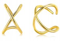 KOLCZYKI MIEDZIANE MODNE KLASYCZNE K13 ZŁOTE