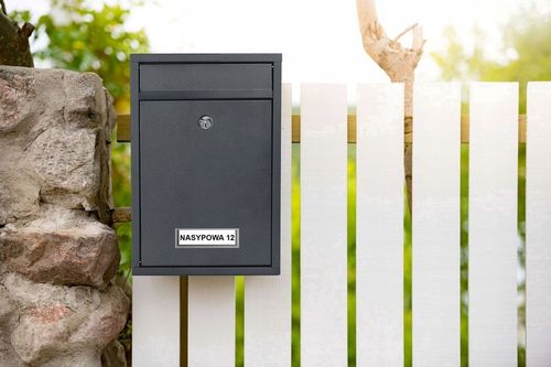 SKRZYNKA NA LISTY POCZTOWA POCZTĘ STALOWA ANTRACYT NA KLUCZYK Z OKIENKIEM na Arena.pl