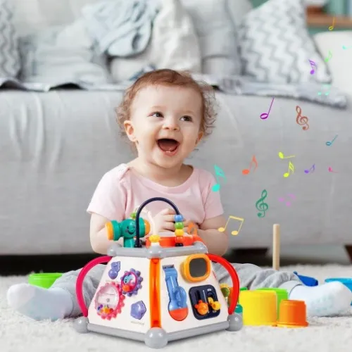 MULTIKOSTKA KOSTKA EDUKACYJNA INTERAKTYWNA DŹWIĘKI SENSORYCZNA DLA DZIECI na Arena.pl