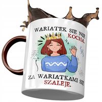 Kubek Bordowy Śmieszny Wariatek Się Nie Kocha Z Nadrukiem Ze Zdjęciem