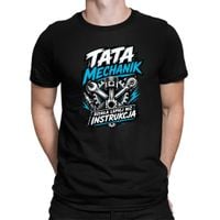 Tata mechanik - działa lepiej niż instrukcja - męska koszulka na prezent L
