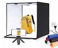 NAMIOT BEZCIENIOWY PU4040 LED 40X40cm 5500K do Fotografii Produktowej + Tła