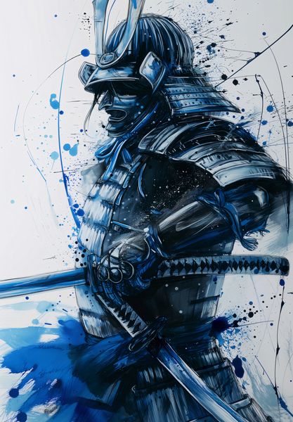 Plakat 68x98cm Samuraj w Błękicie zdjęcie 1