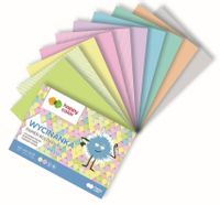 BLOK Z PAPIEREM KOLOROWYM A4 100G WYCINANKA PASTEL HAPPY COLOR