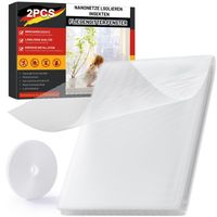 Moskitiera okienna siatka na owady biała zestaw 2 sztuki 130x150 cm rzep