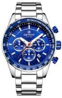 zegarek męski giewont chronograph sapphire srebrno niebieski gw9140-b3