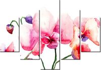 70 100CM OBRAZ 5 ELEM STORCZYKI DRUK PŁÓTNO