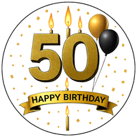 Opłatek na tort Urodziny 18 30 40 50 60 Happy Birthday Okazjonalny